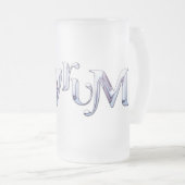 asymmetrische vloeibare tekst matglas bierpul (Voorkant rechts)