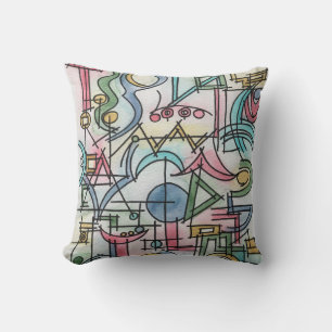 Asymmetrische-whimsical moderne waterverftechniek  kussen