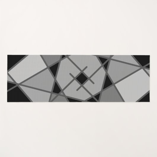 Asymmetrische zwarte en grijze yogamat van Joya Ev (Voorkant (horizontaal))