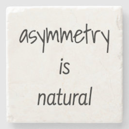 Asymmetry is Natural Marble Stone Onderzetter