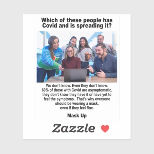 Asymptomatische vinyl sticker (Vel)