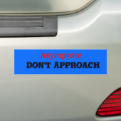 Asymptote, niet benaderen bumpersticker (Op auto)