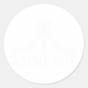 Asymptote Retro Videogame Speler Wiskunde Teacher  Ronde Sticker