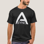 ASYNC - Onderzoek met achtergrondpixels T-shirt (Voorkant)