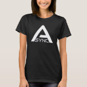 ASYNC - Onderzoek met achtergrondpixels T-shirt (Voorkant)
