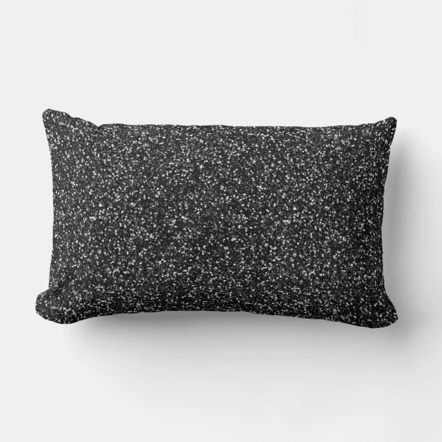 Aszwarte Glitter Kussen (Voorkant)