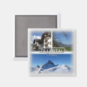 AT0019 Europa, Oostenrijk, Tirol, Zillertal, Koelk Magneet (Voorkant / Achterkant)