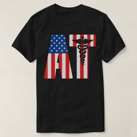 AT - Amerikaanse Vlag Athletic Trainer T-shirt (Design voorkant)