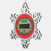 At Christmas, everyone can hear you Cheer! Tin Sneeuwvlok Ornament (Rechts)