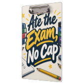 At de examen, geen cap klembord (Links)