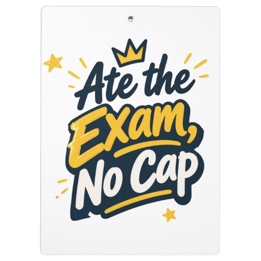 At de examen, geen cap klembord (Achterkant)