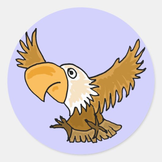 AT- Grappige Cartoon Eagle Stickers (Voorkant)