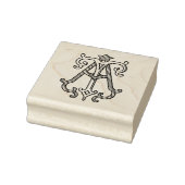 AT Monogram TA Monogram Rubber Ink Stamp Rubberstempel (Stempel)
