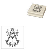 AT Monogram TA Monogram Rubber Ink Stamp Rubberstempel (Gestempeld)