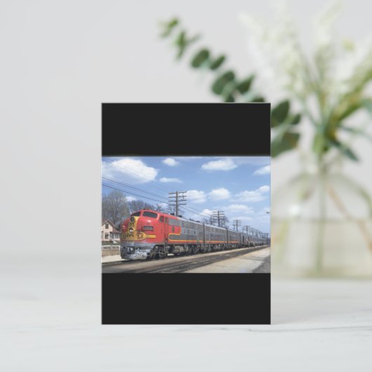 AT&SF EMD F-7 #342_Trains Briefkaart (Staand voorkant)