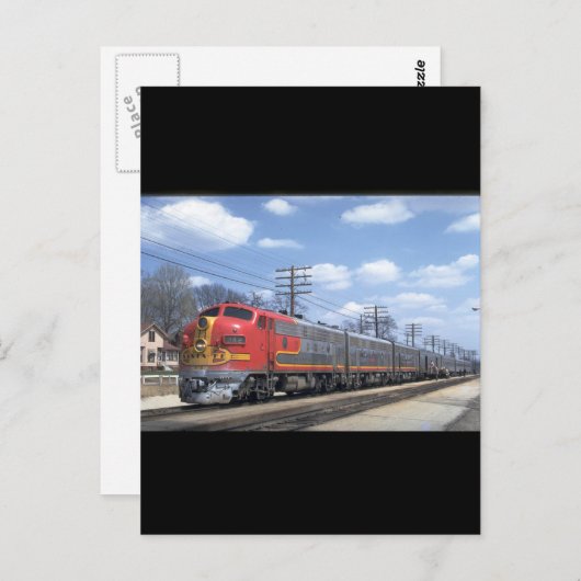 AT&SF EMD F-7 #342_Trains Briefkaart (Voorkant / Achterkant)