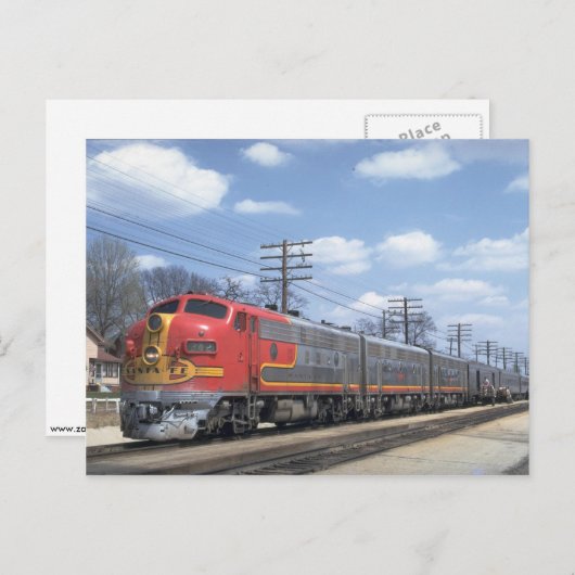 AT&SF EMD F-7 BRIEFKAART (Voorkant / Achterkant)