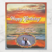 At Sunset we toast Birthday 1738 Wijn Etiket (Enkel label)