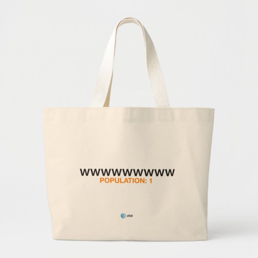 AT&T-bevolkingszak. Grote Tote Bag (Voorkant)