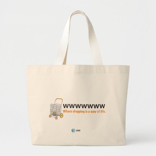 AT&T-boodschappentas Grote Tote Bag (Voorkant)