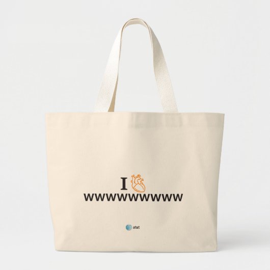 AT&T-hartzak Grote Tote Bag (Voorkant)