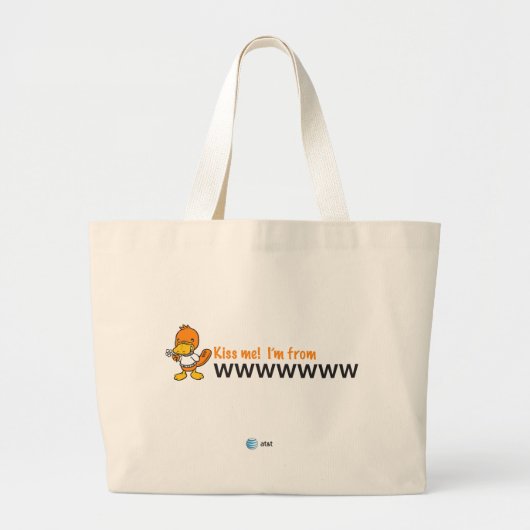 AT&T-kissenzak Grote Tote Bag (Voorkant)