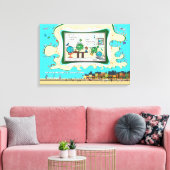 At The Atomic Residence | Excuus 24x16 Canvas Afdruk (Insitu (Woonkamer))