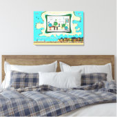 At The Atomic Residence | Excuus 24x16 Canvas Afdruk (Insitu (Slaapkamer))