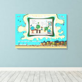 At The Atomic Residence | Excuus 24x16 Canvas Afdruk (Insitu (Houten vloer))