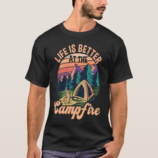 At The Campfire Camping T-shirt (Voorkant)