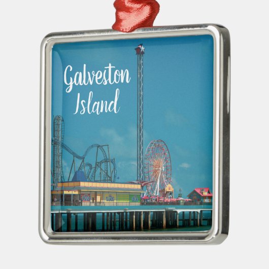 At The Pier Galveston Island Premium Ornament (Links)