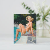 At the Pool Briefkaart (Staand voorkant)