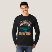 at the River Fishing Camping Fisherman Camper T-shirt (Voorkant volledig)