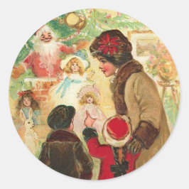 At The Toy Store Window Ronde Sticker