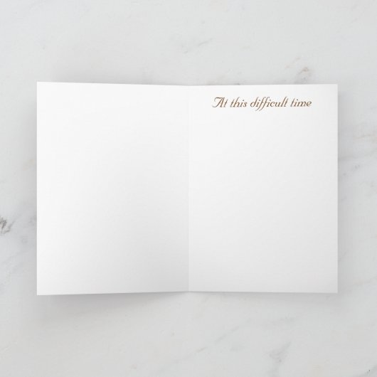 At This Difficult Time Greeting Card Kaart (Binnen)