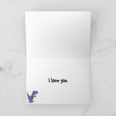 AT- Verliefd op het eerste bijten Dinosauruskaart Kaart (Binnen)