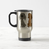 AT- Weimaraner en Pointer Travel Mug Reisbeker (Links)