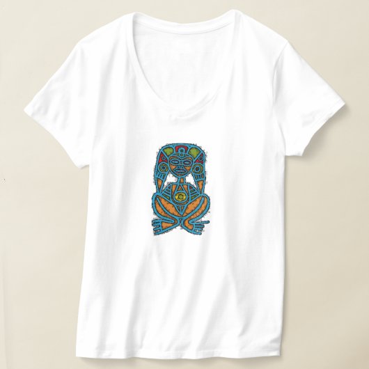 Atabey Goddess Inheems Symbool T-shirt (Laagn)