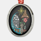 Atabey Taino Goddess Inheemse Symbolen Metalen Ornament (Links)