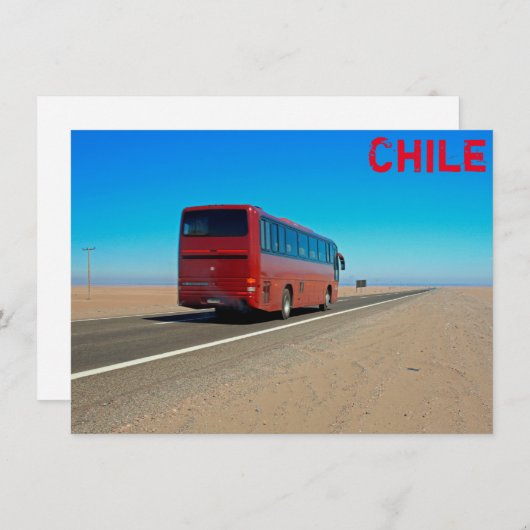 Atacama-bus, Chileense kaart (Voorkant / Achterkant)