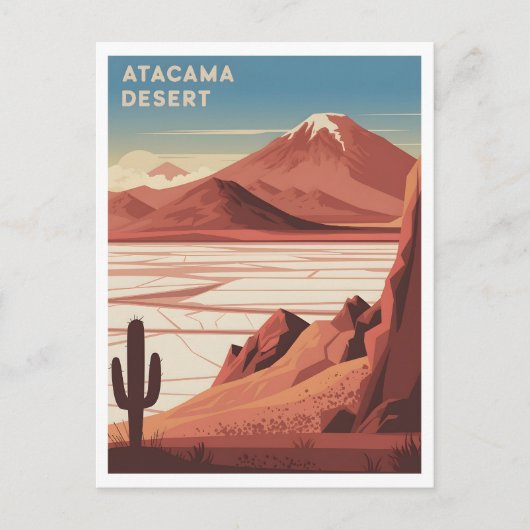 Atacama Desert Chile Vintage Briefkaart (Voorkant)