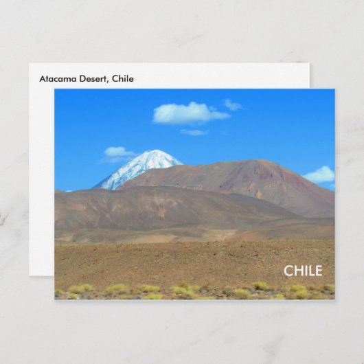 Atacama Desert, Chileens Briefkaart (Voorkant / Achterkant)