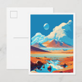 Atacama Desert Chili Reizen illustratie Briefkaart (Voorkant / Achterkant)