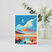 Atacama Desert Chili Reizen illustratie Briefkaart (Staand voorkant)