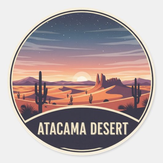 Atacama Desert Chili Ronde Sticker (Voorkant)