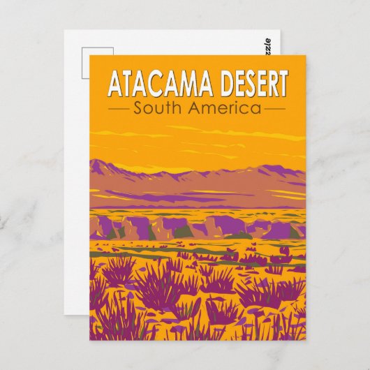 Atacama Desert Sunset Zuid-Amerika Reizen  Briefkaart (Voorkant / Achterkant)
