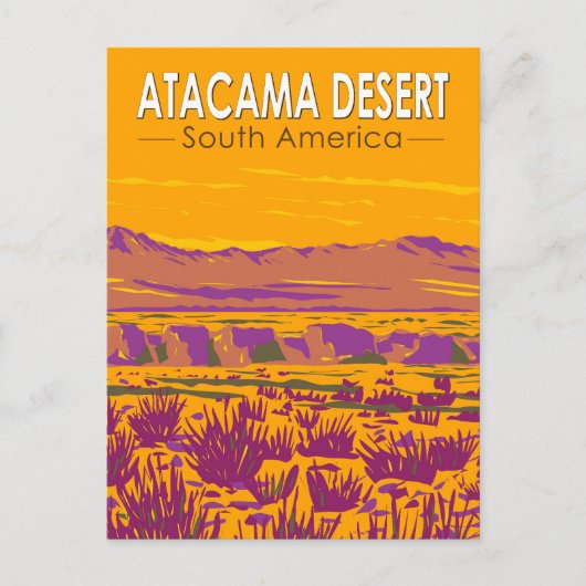 Atacama Desert Sunset Zuid-Amerika Reizen Briefkaart (Voorkant)