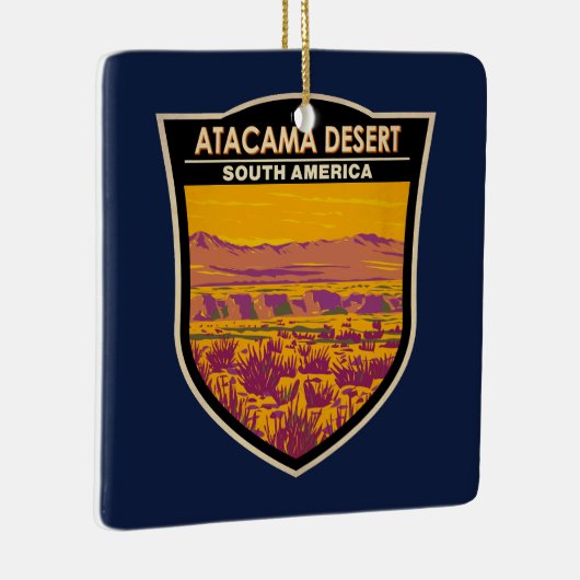 Atacama Desert Sunset Zuid-Amerika Reizen  Keramisch Ornament (Rechts)