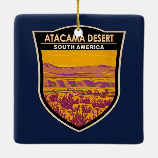Atacama Desert Sunset Zuid-Amerika Reizen  Keramisch Ornament (Achterkant)