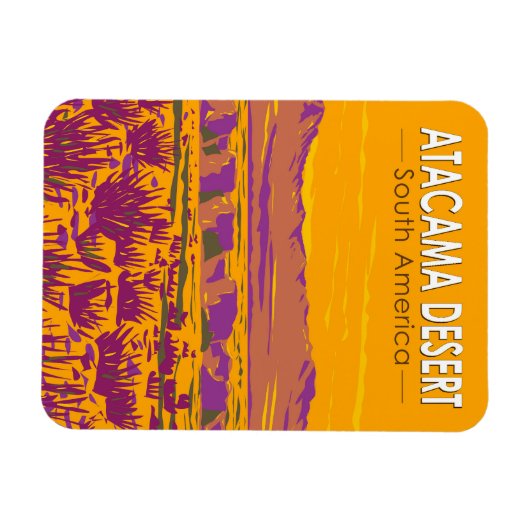 Atacama Desert Sunset Zuid-Amerika Reizen Magneet (Horizontaal)